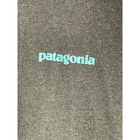 Patagonia Mens Text Logo Long-Sleeve Responsibili-Tee-Shirt Green Size S - Picture 2 of 9